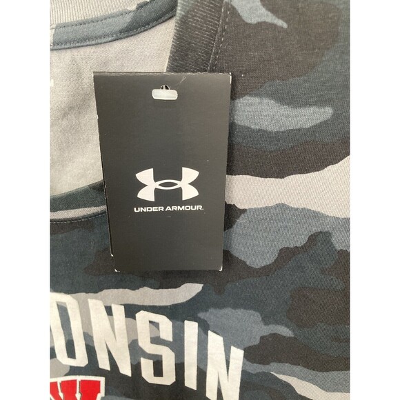 Under Armour Wisconsin‎ Camo T-Shirt Women’s Size Medium Collegiate - Picture 4 of 5